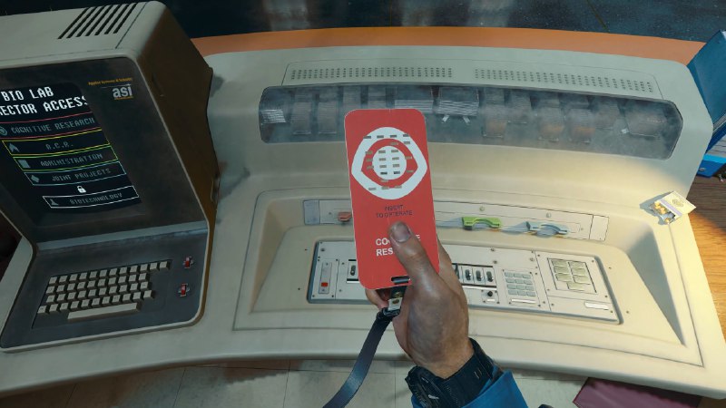 《使命召唤：黑色行动6》中的预打孔钥匙卡使命召唤正传第 21 作的《使命召唤：黑色行动6》，因为剧情、与玩法有用心做，所以口碑和评分都不错